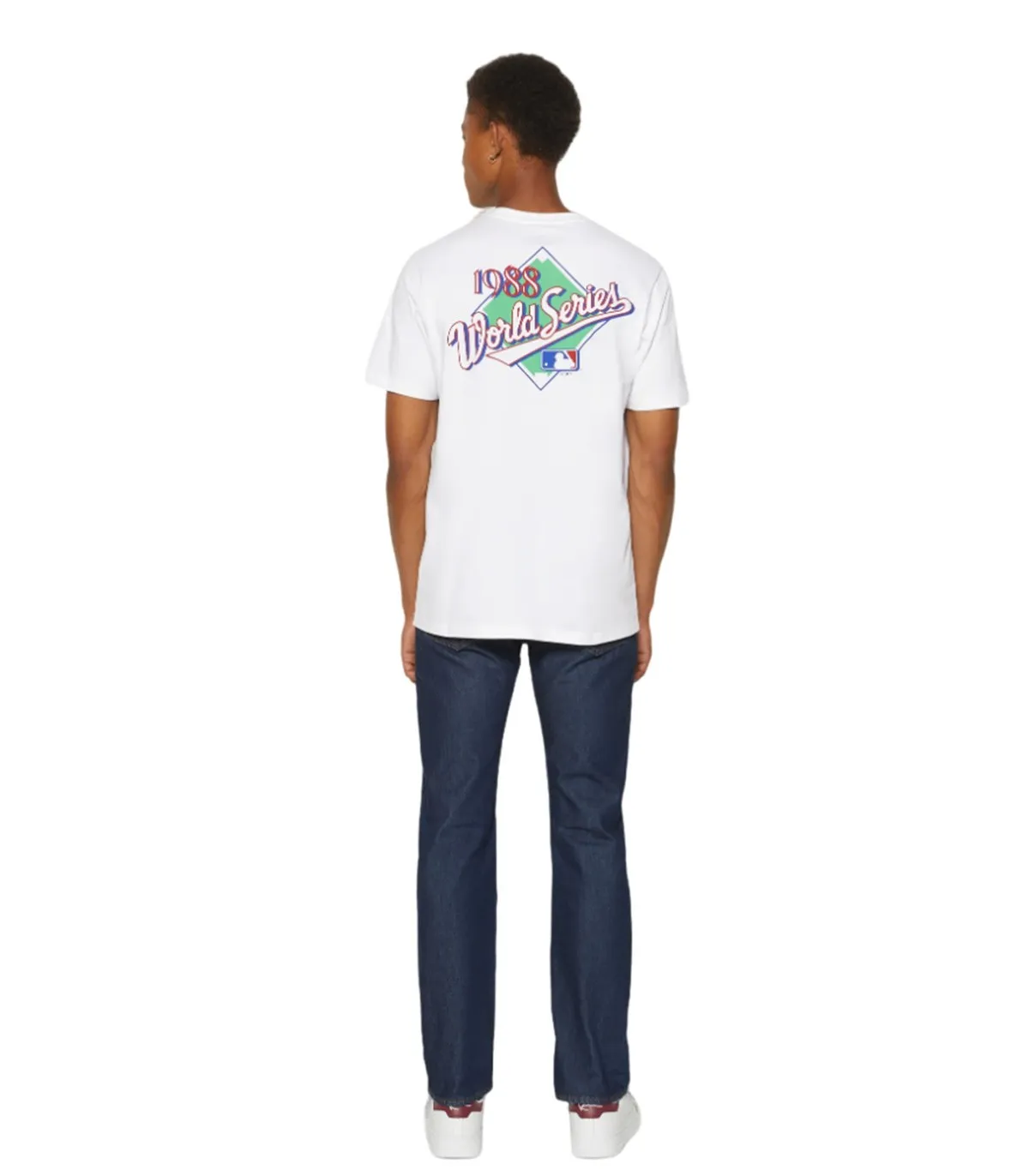 47  CAMISETA PARA HOMBRE BLANCA  BACKER 47 ECHO TEE