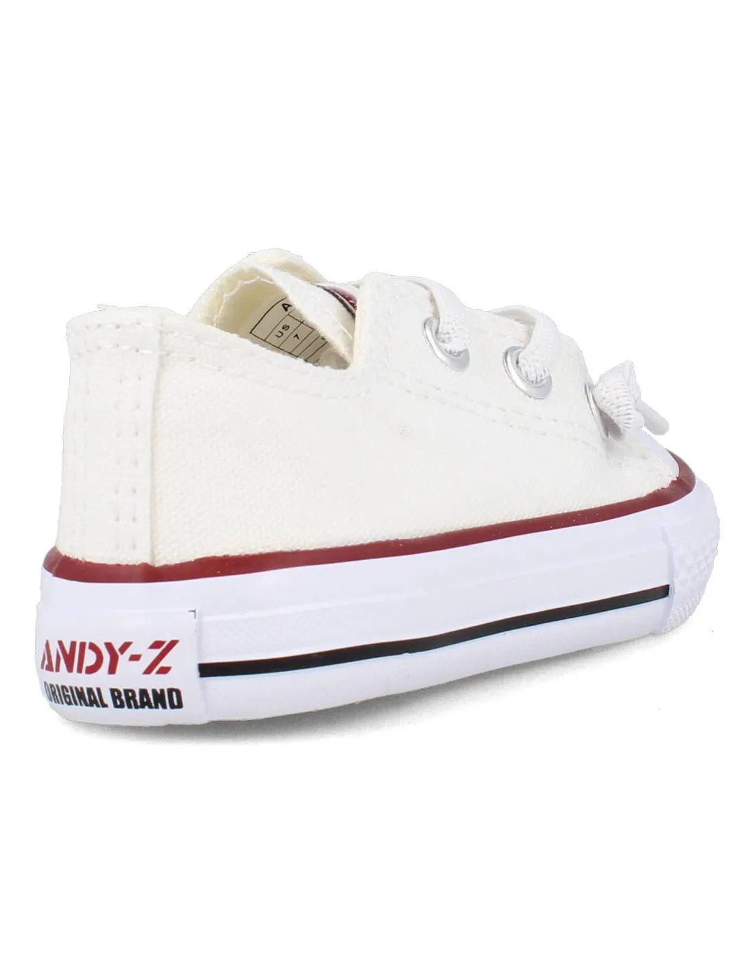 ANDY Z  ZAPATILLAS LONA BAJA ELáSTICOS BLANCO