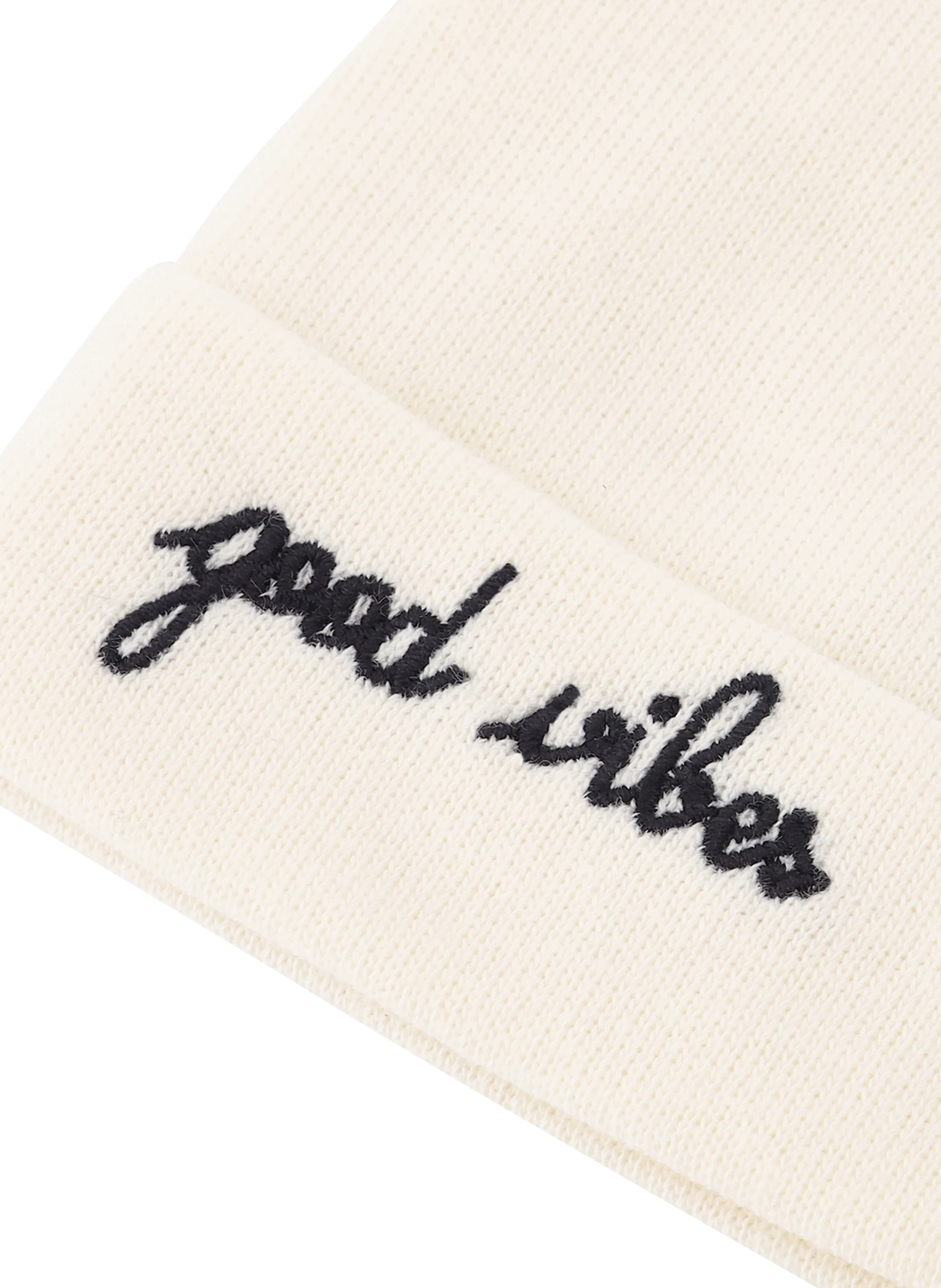 BIRTH BEANIE CHAUMONT GOOD VIBES  GORRO DE NACIMIENTO DE ALGODóN ORGáNICO CON BORDADO GOOD VIBES EN BLANCO