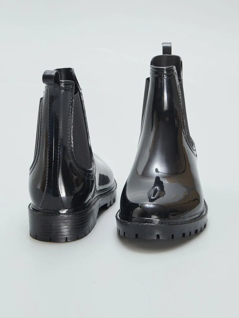 BOTINES DE AGUA TIPO CHELSEA  NEGRO