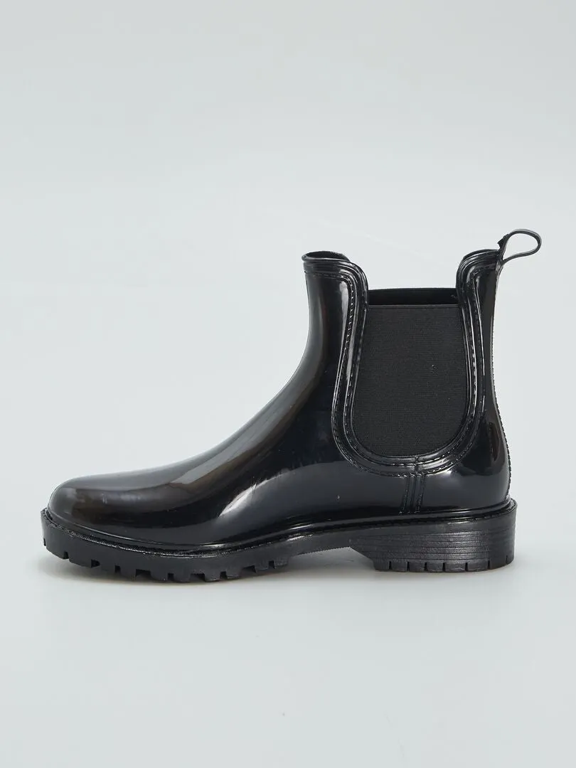 BOTINES DE AGUA TIPO CHELSEA  NEGRO
