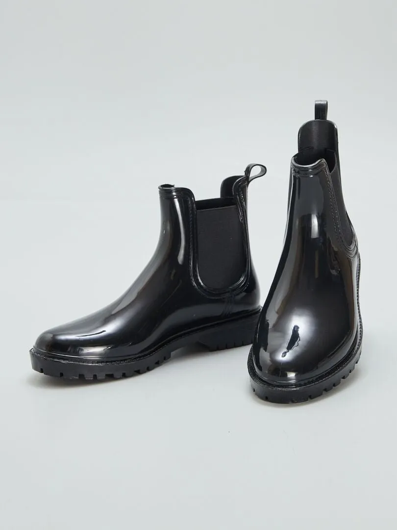 BOTINES DE AGUA TIPO CHELSEA  NEGRO