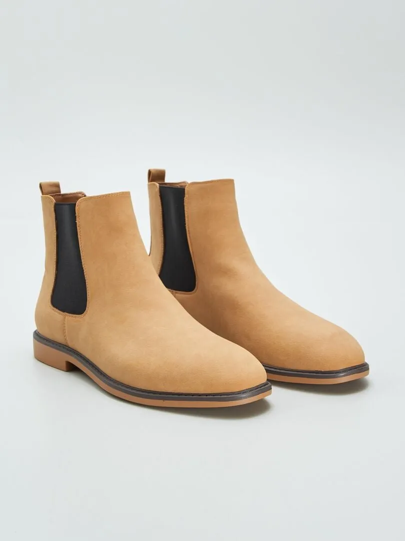 BOTINES MODELO CHELSEA  BEIGE
