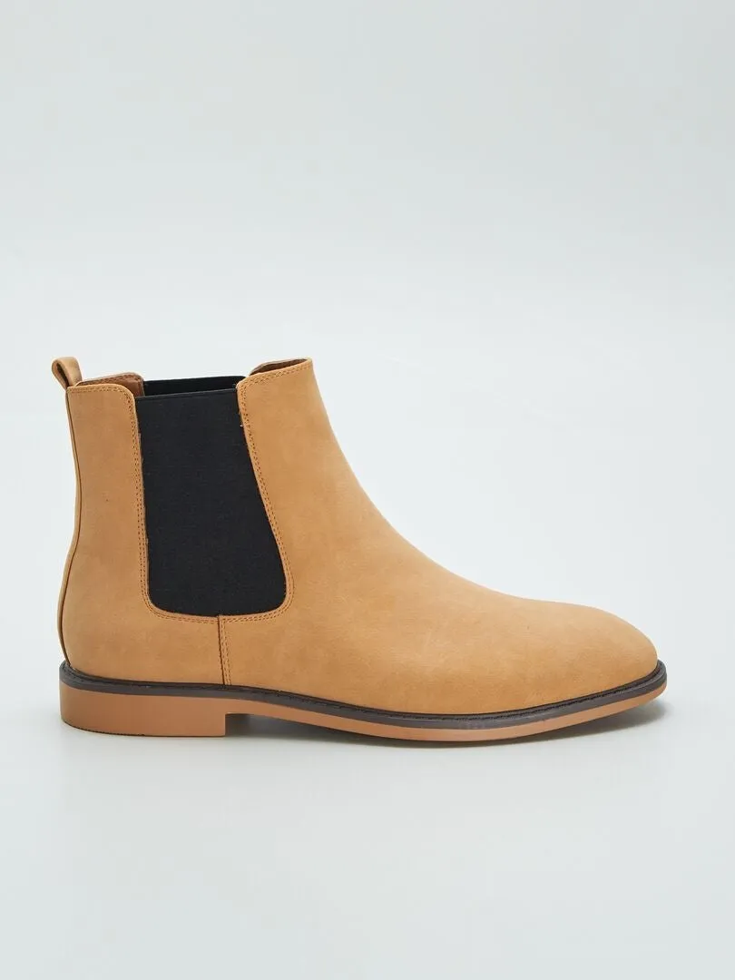 BOTINES MODELO CHELSEA  BEIGE