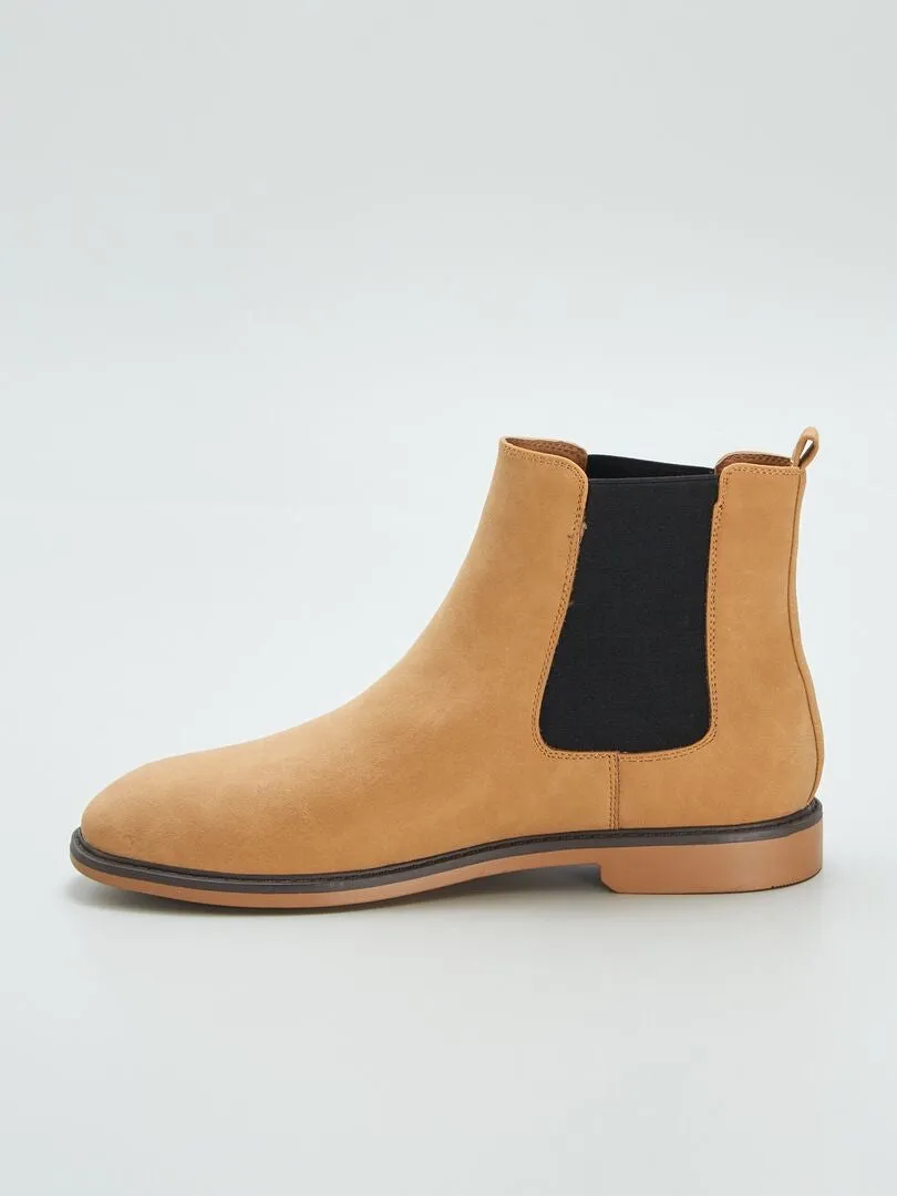 BOTINES MODELO CHELSEA  BEIGE
