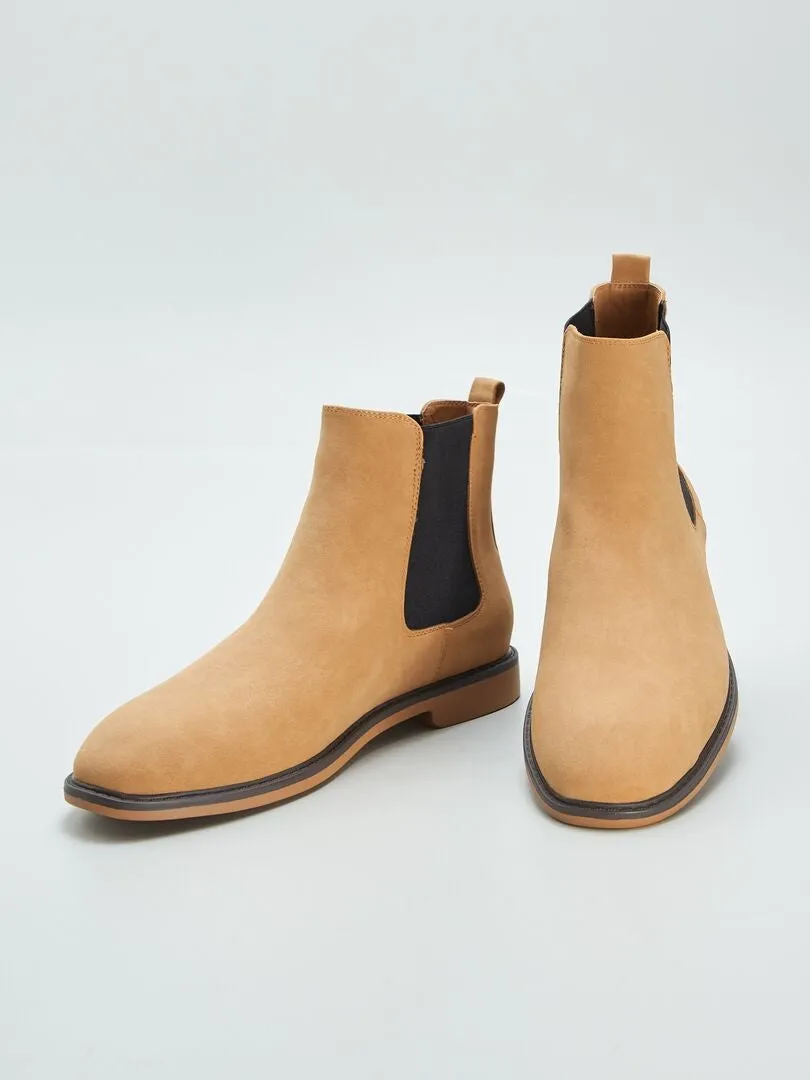 BOTINES MODELO CHELSEA  BEIGE