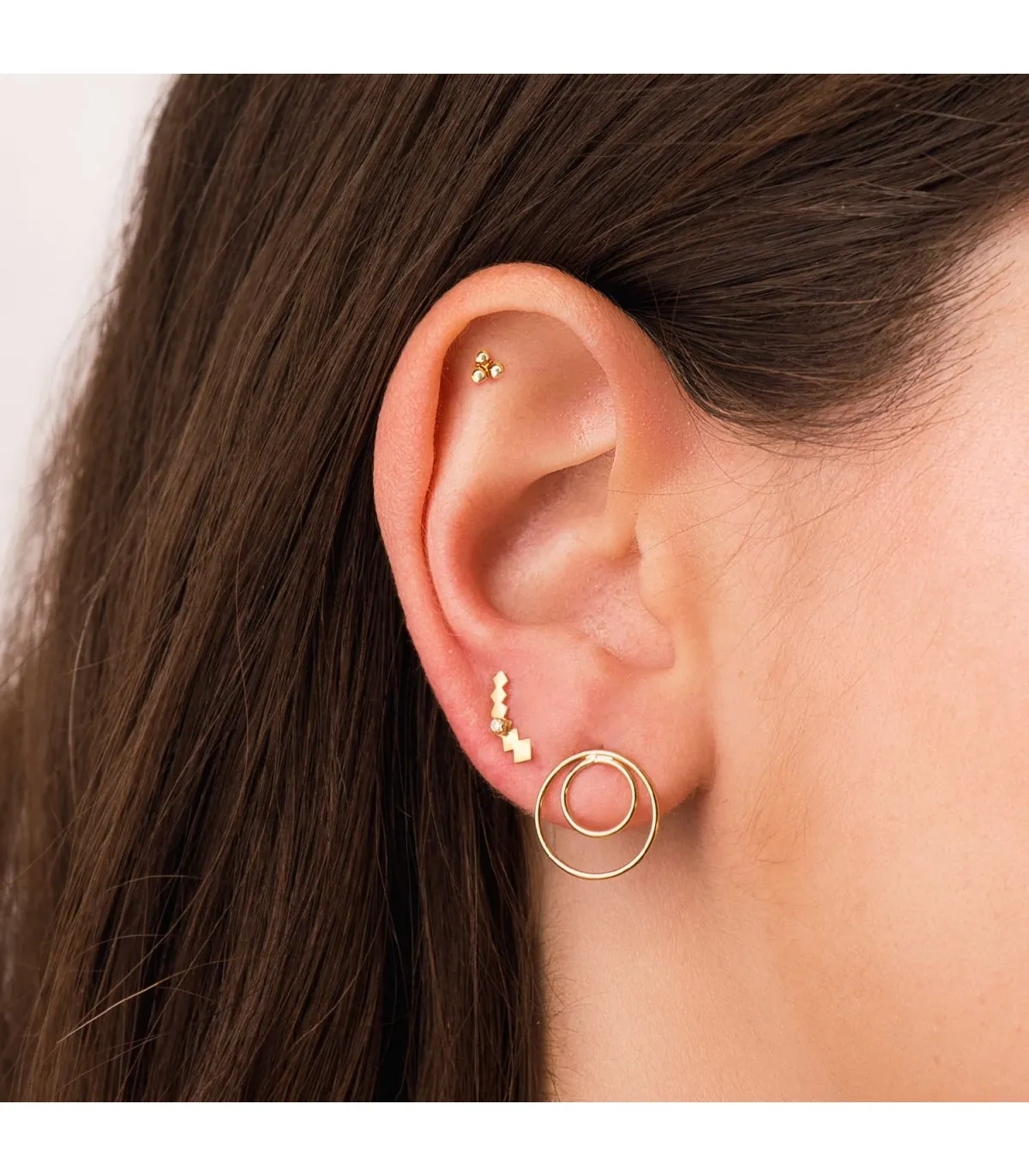 Boucles d'oreilles Petit Losanges Or 18K