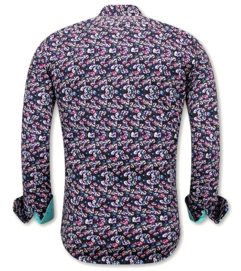 CAMISAS ESTAMPADAS PARA HOMBRE  3076NW  NEGRO
