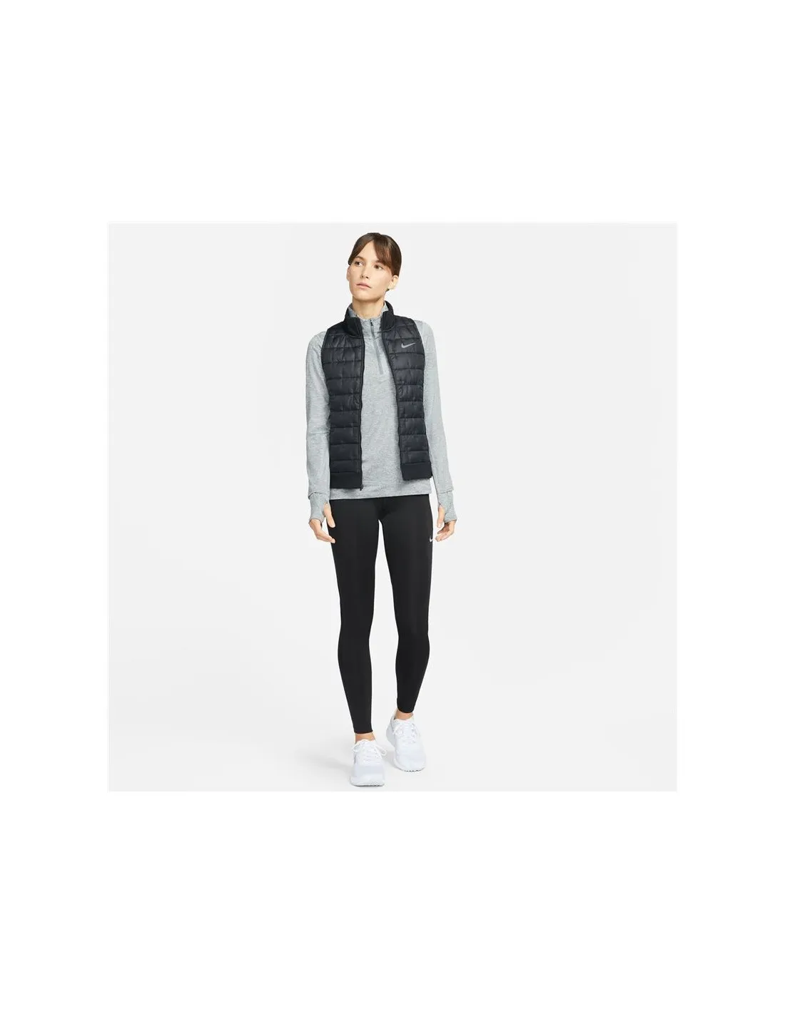 CHALECO DE RUNNING NIKE THERMAFIT MUJER BLACK