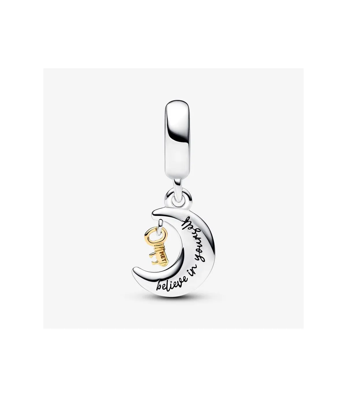 CHARM COLGANTE PANDORA LLAVE Y LUNA DE DOS TONOS  762985C01