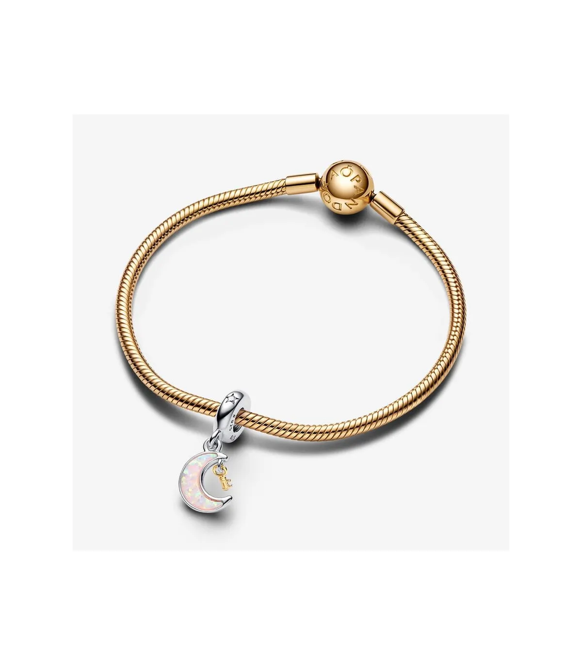 CHARM COLGANTE PANDORA LLAVE Y LUNA DE DOS TONOS  762985C01