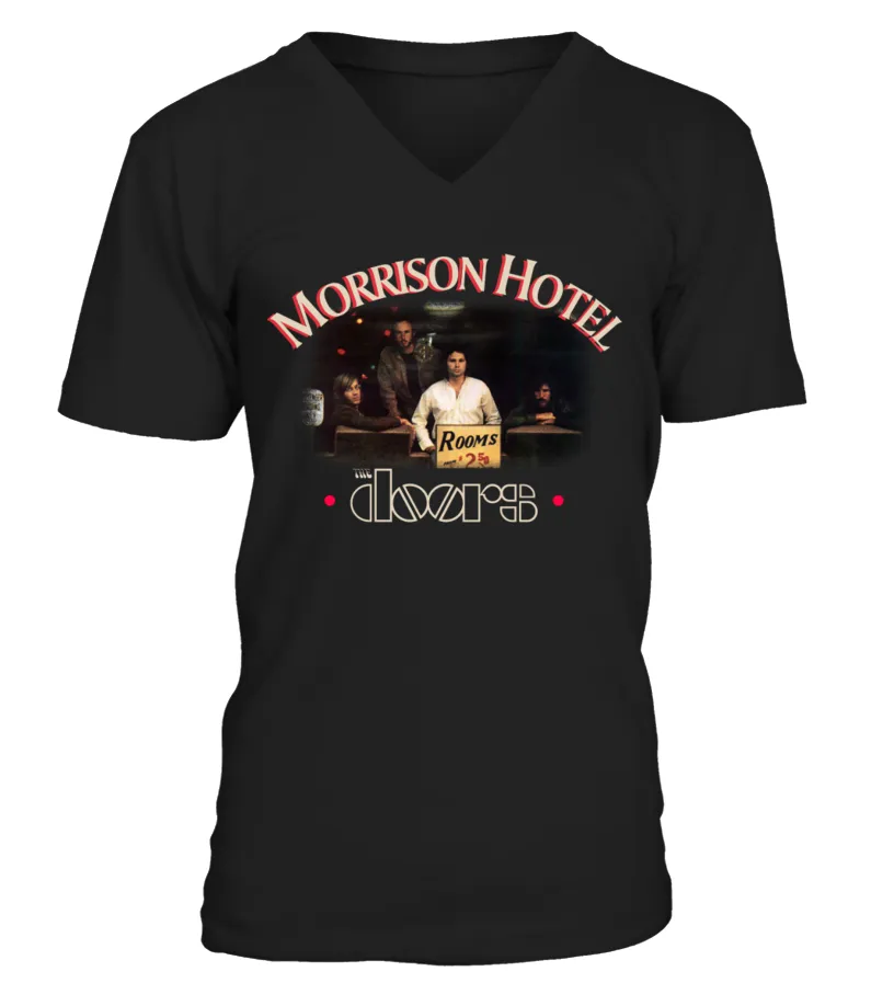 COVER078BK. THE DOORS, MORRISON HOTEL (1970) CAMISETA CUELLO EN V UNISEX