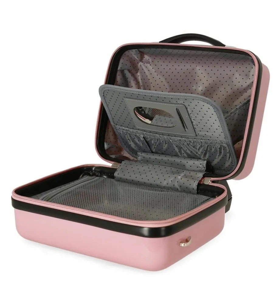 ENSO NECESER ABS ENSO LOVE VIBES ROSA 29X21X15CM