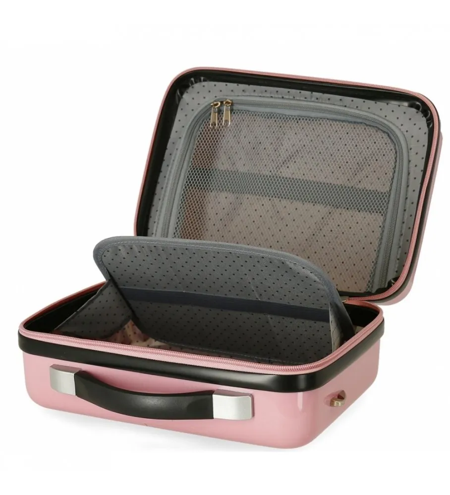 ENSO NECESER ABS ENSO LOVE VIBES ROSA 29X21X15CM