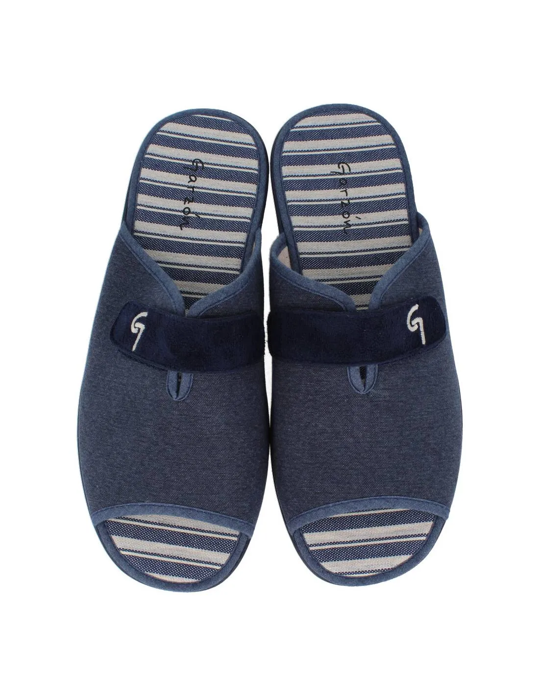 GARZóN  ZAPATILLAS CASA HOMBRE VELCRO MARINO