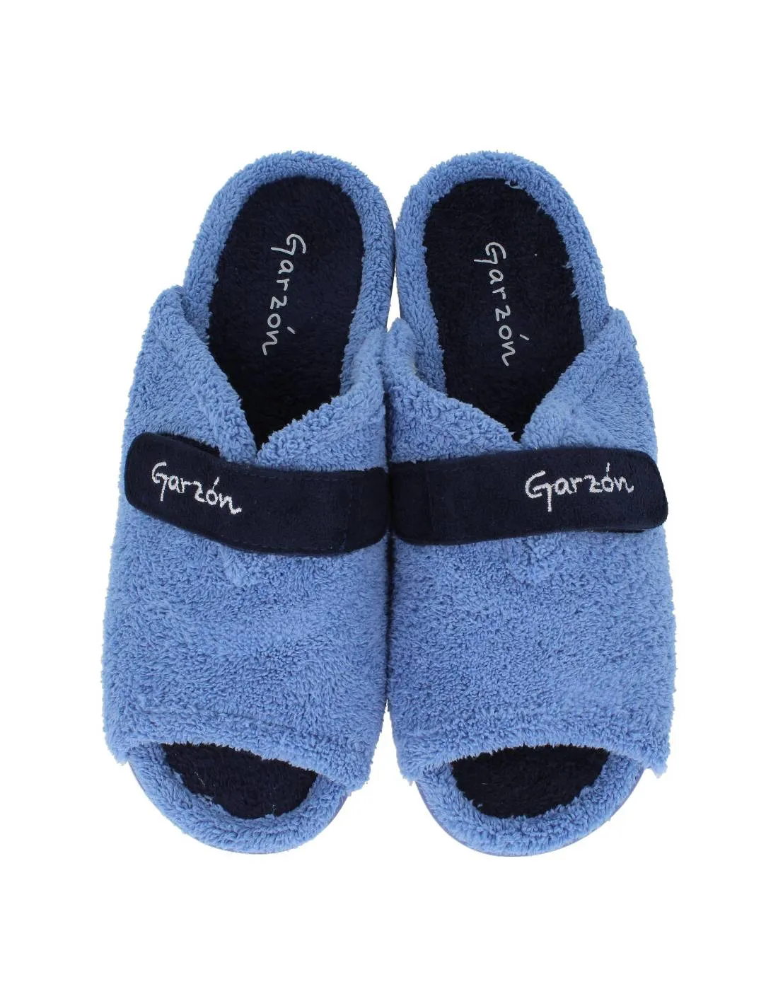 GARZóN  ZAPATILLAS CASA MUJER RIZO VELCRO MARINO