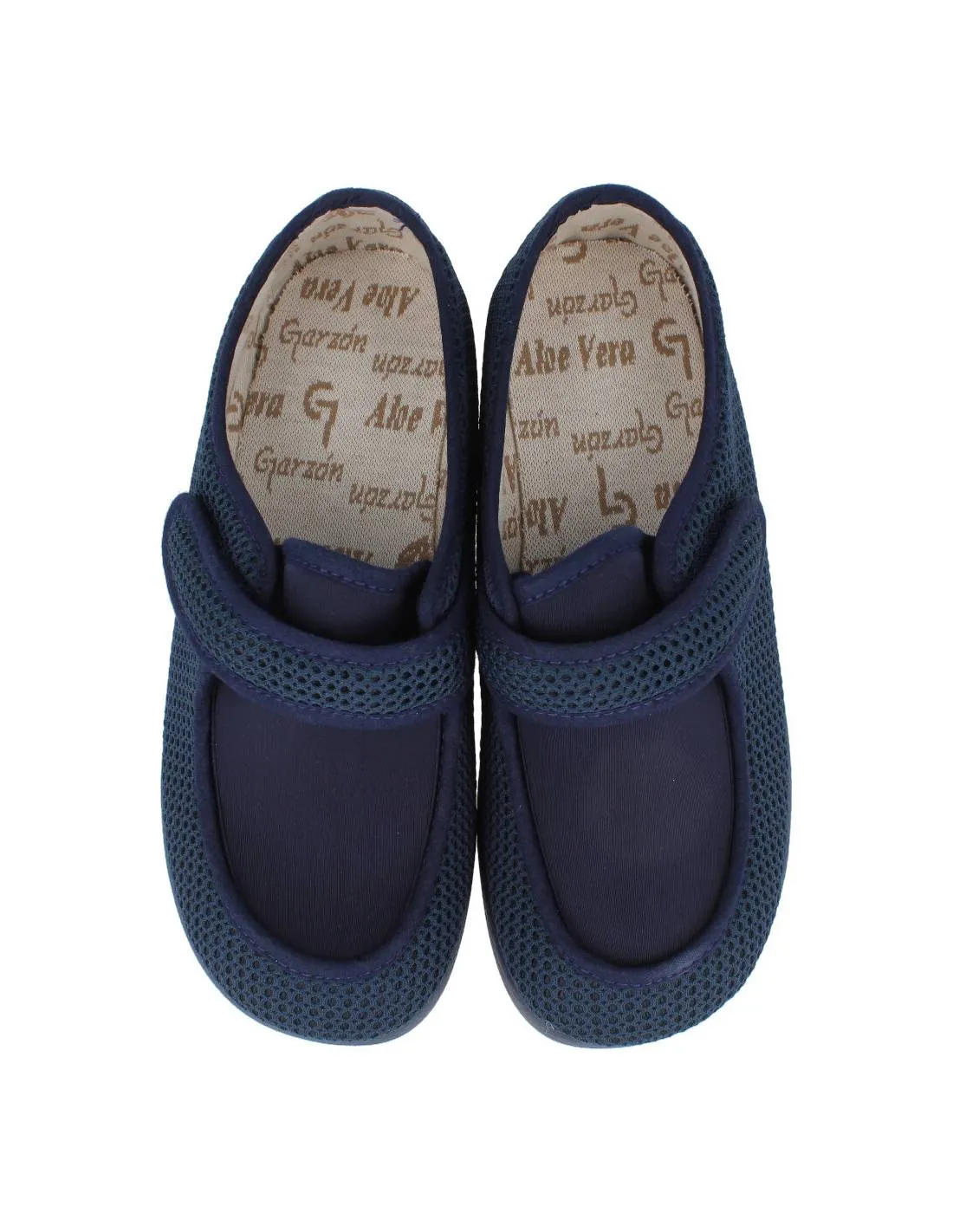 GARZóN  ZAPATILLAS DE CASA REJILLA VELCRO MARINO