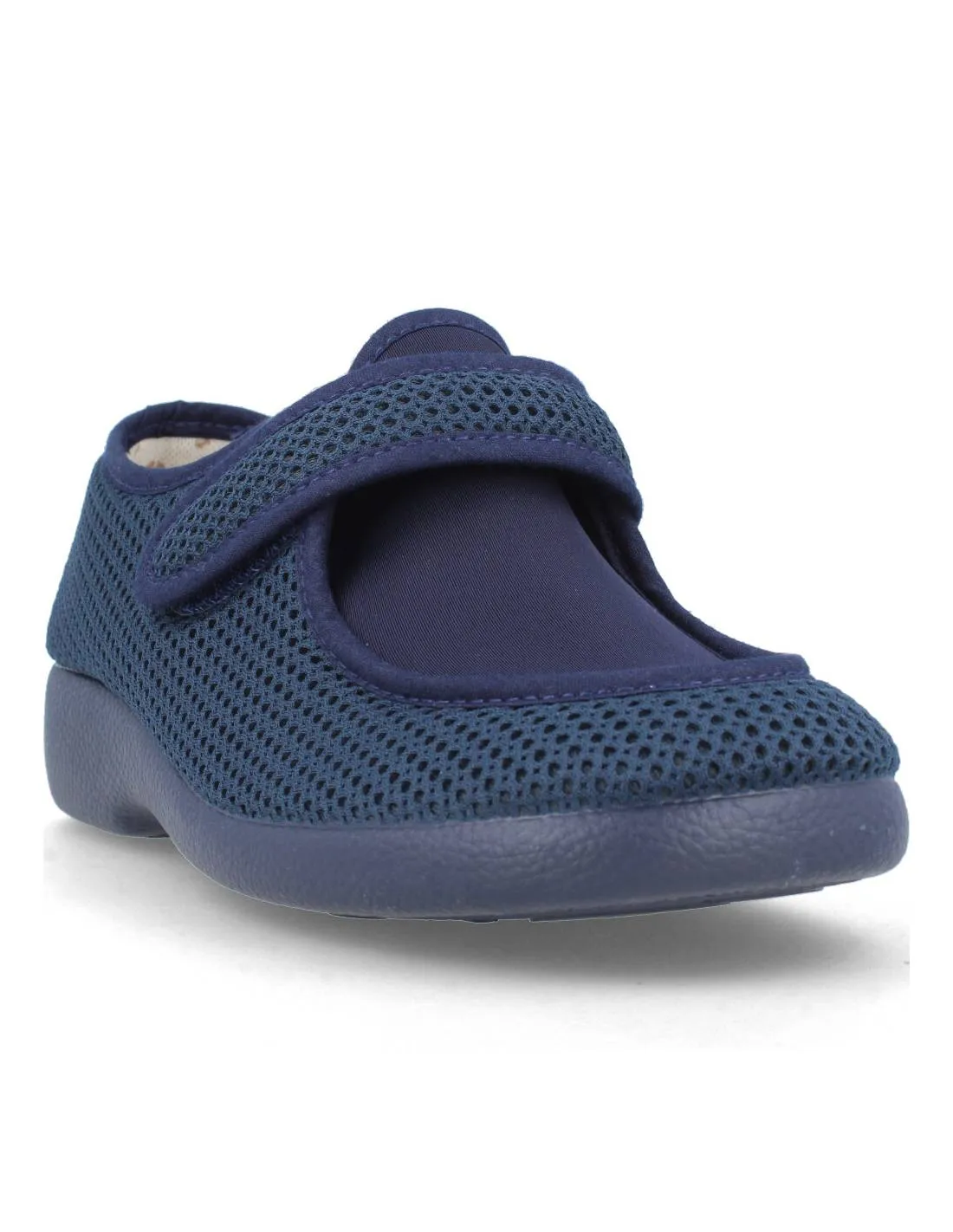 GARZóN  ZAPATILLAS DE CASA REJILLA VELCRO MARINO