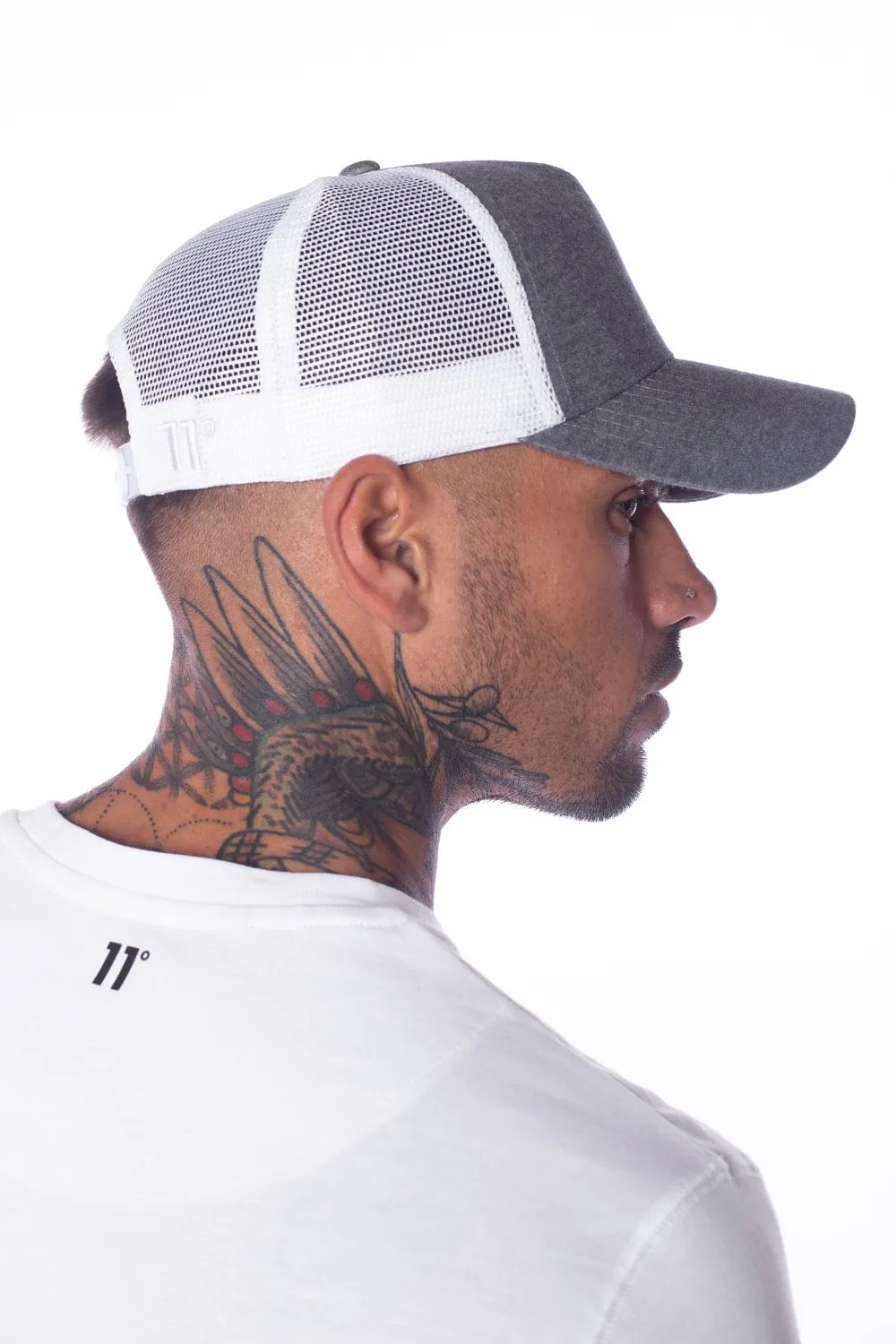 GORRA 11 GRIS BLANCO  11D082009