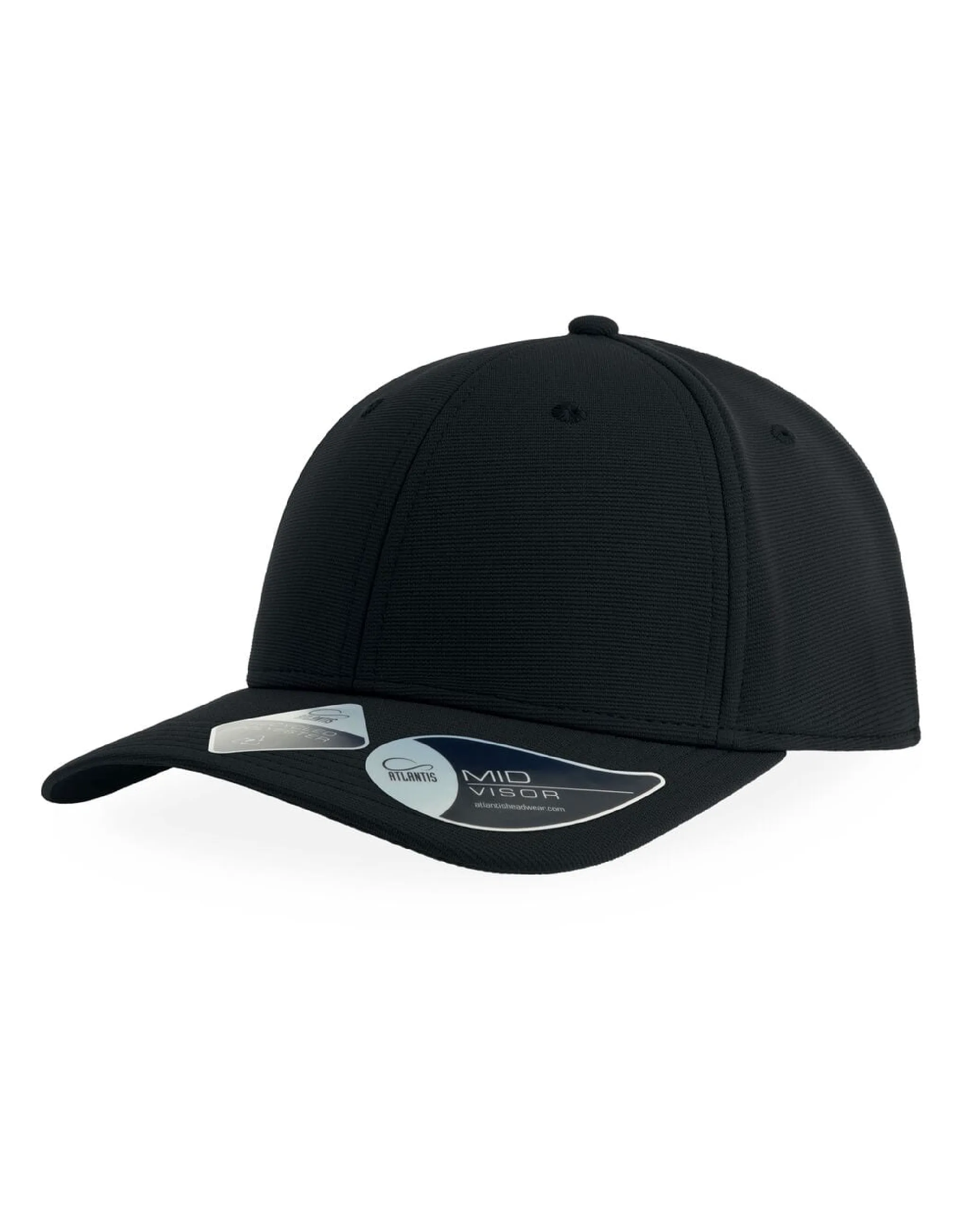 GORRA RECYCLED POLYESTER 6 PANELS "TRR" (ONE SIZE)  BLACK