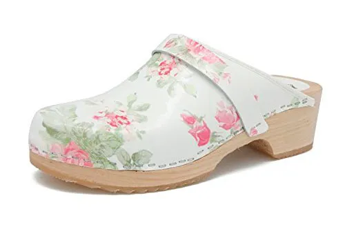 GUNNELS SUNDSVALL BLANCO/ROSAS  ZUECO DE PIEL