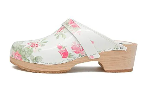 GUNNELS SUNDSVALL BLANCO/ROSAS  ZUECO DE PIEL