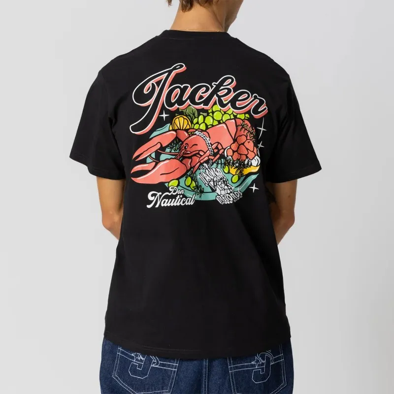 JACKER LOBSTER SERVICE BLACK TEESHIRT