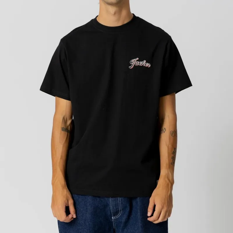 JACKER LOBSTER SERVICE BLACK TEESHIRT