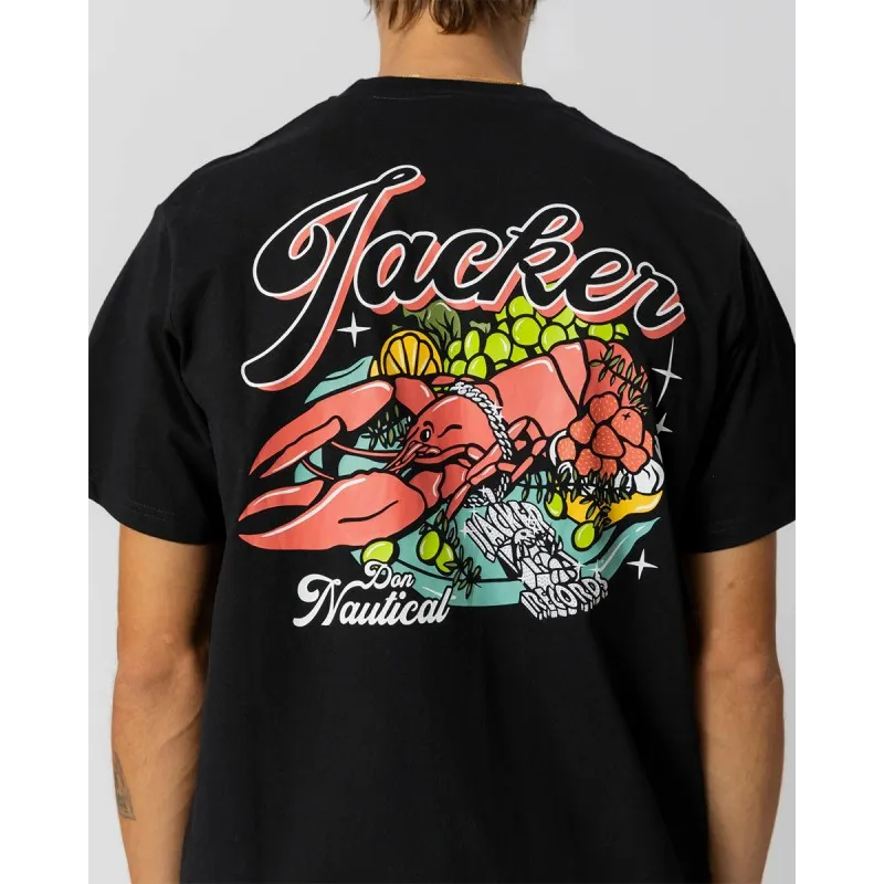 JACKER LOBSTER SERVICE BLACK TEESHIRT