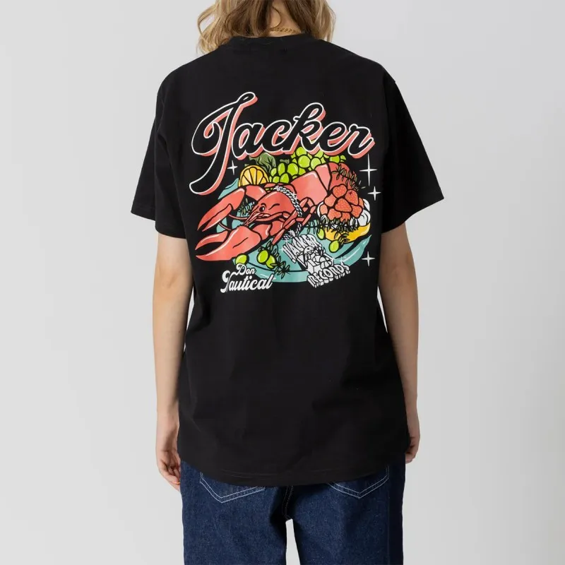JACKER LOBSTER SERVICE BLACK TEESHIRT
