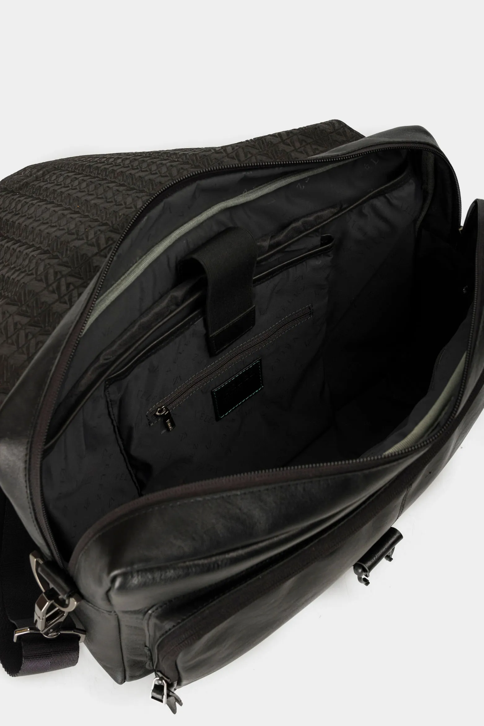 Maletín portátil Ferrat de cuero para hombre doble sistema de cierre