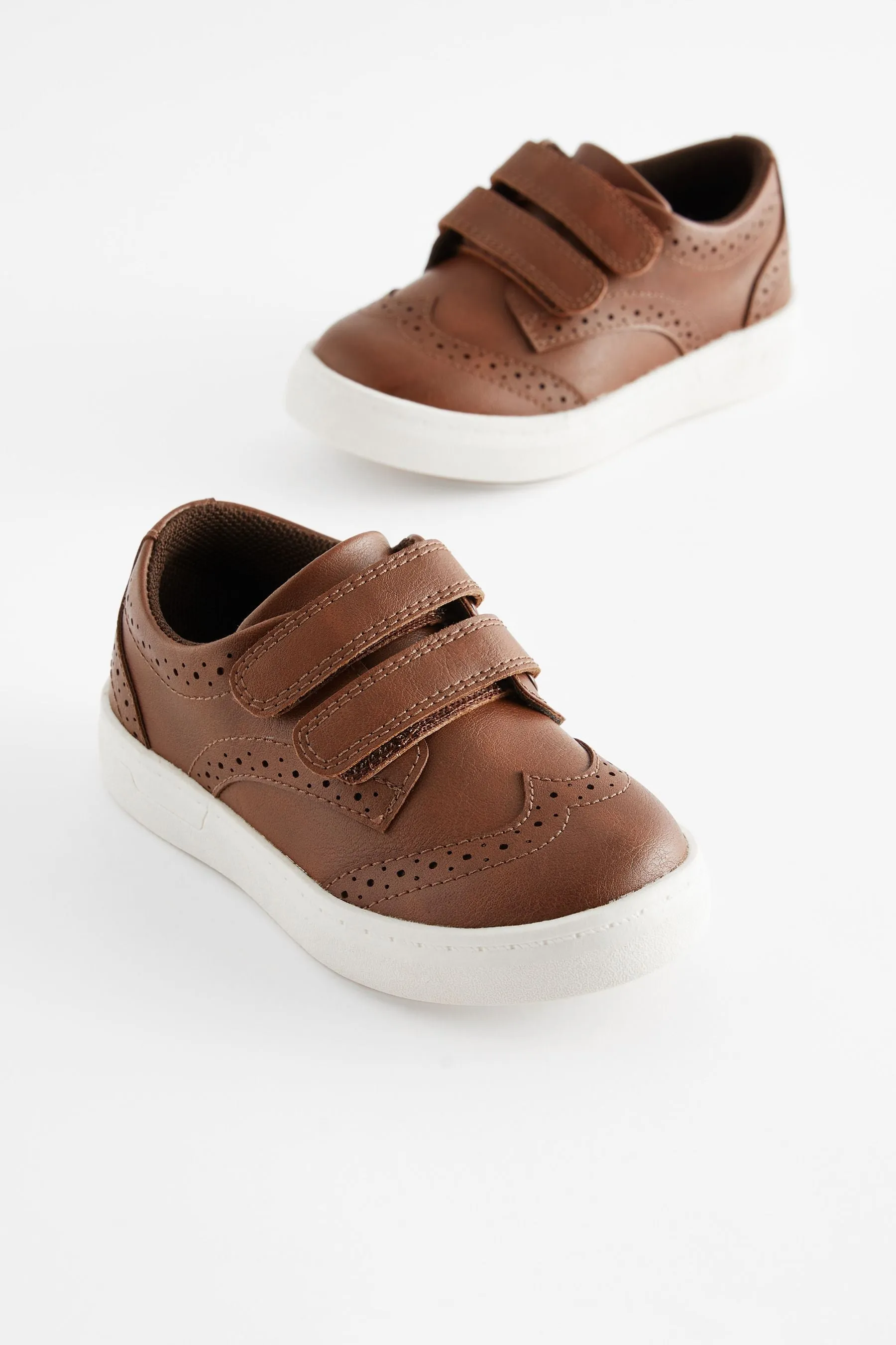 MARRóN TOSTADO  ZAPATOS OXFORD CON CIERRE DE VELCRO