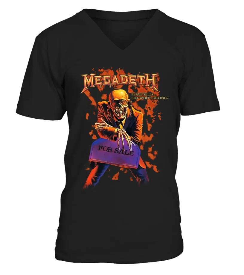 MEGADETHPEACE SELLS... BUT WHO'S BUYING 1986 CAMISETA CUELLO EN V UNISEX