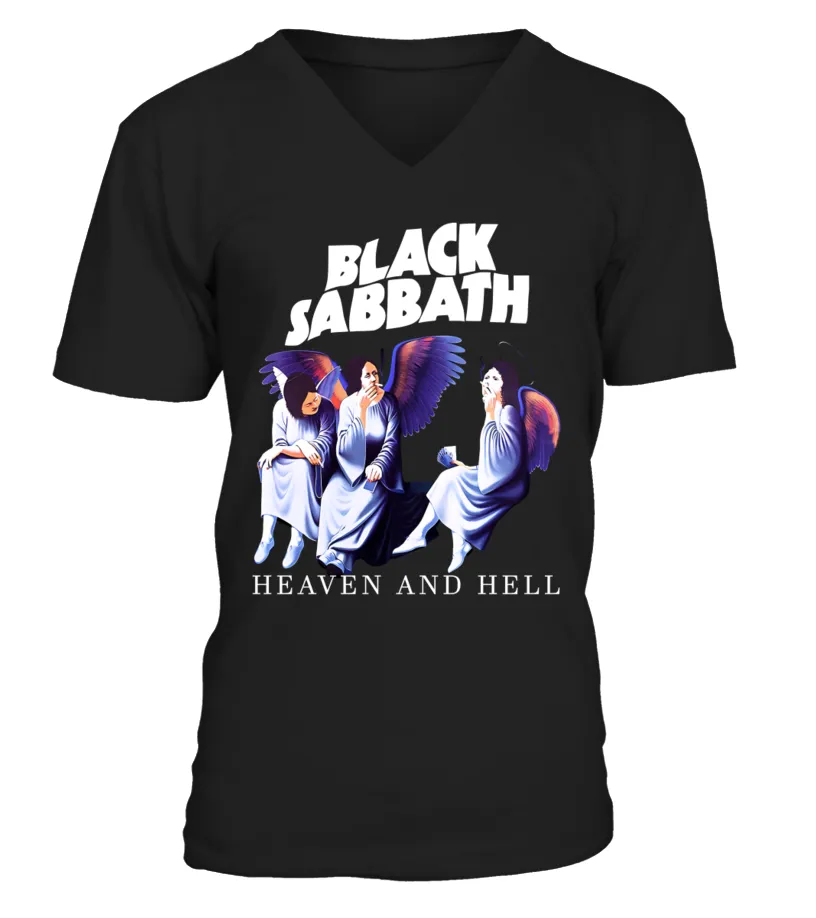 METBLACK SABBATH HEAVEN AND HELL BK CAMISETA CUELLO EN V UNISEX