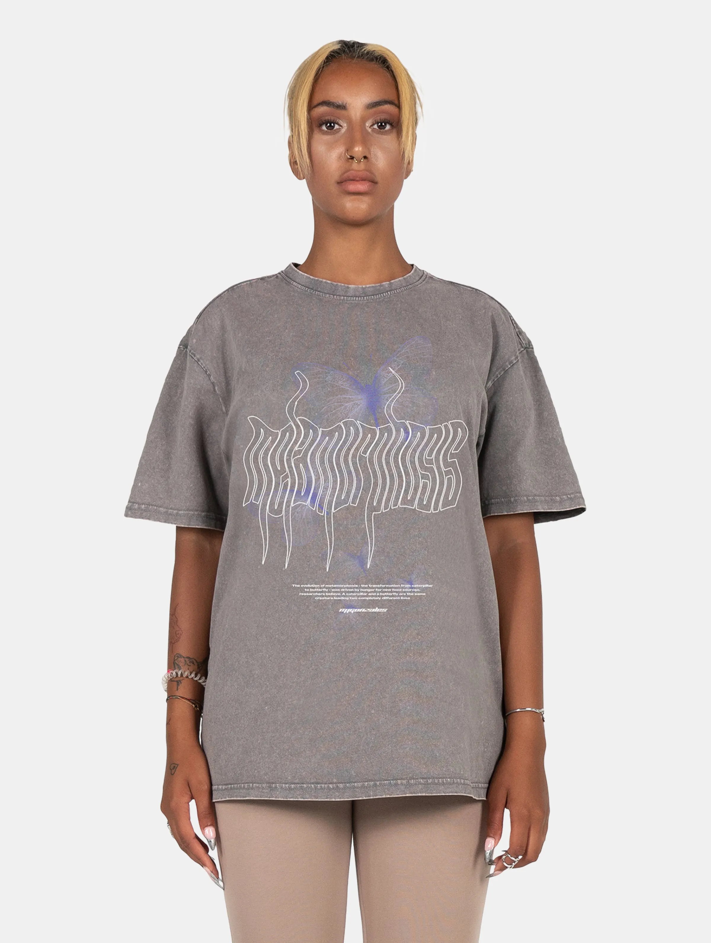 MJ GONZALES MJ GONZALES LADIES METAMORPHOSE V5 ACID WASHED HEAVY OVERSIZED TSHIRTS