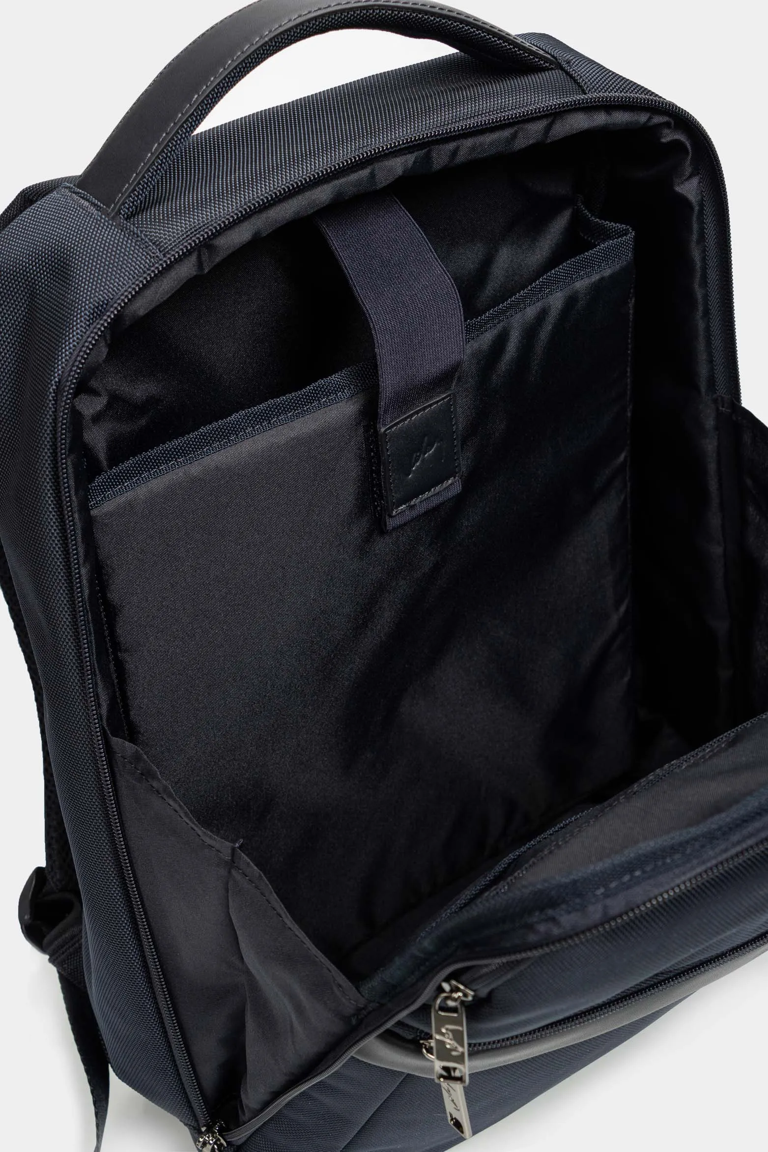 Morral Bolt de cuero y lona para hombre bolsillos frontales Azul Oscuro