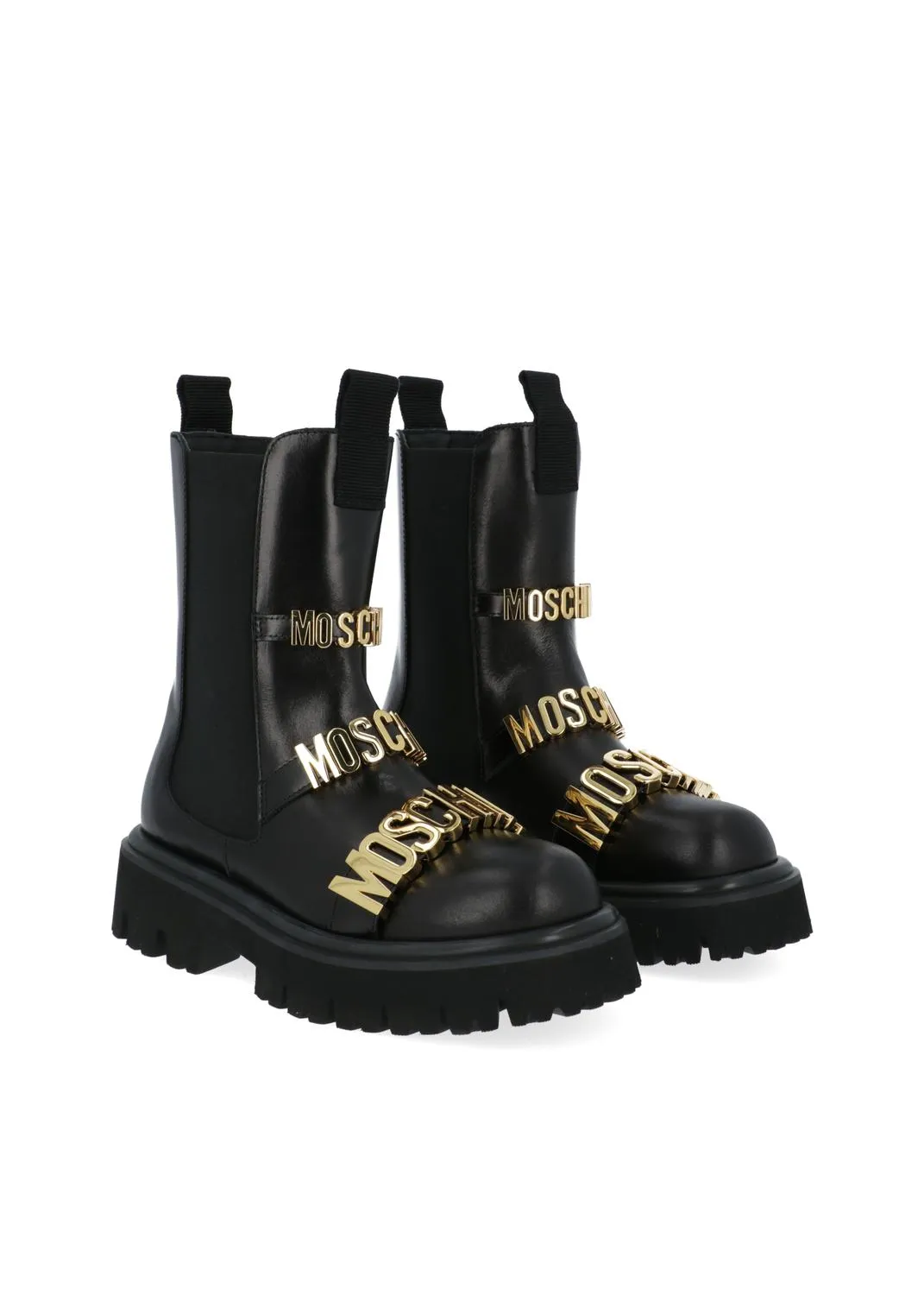 MOSCHINO BOTINES LOGO LETTERING MSCMA24044
