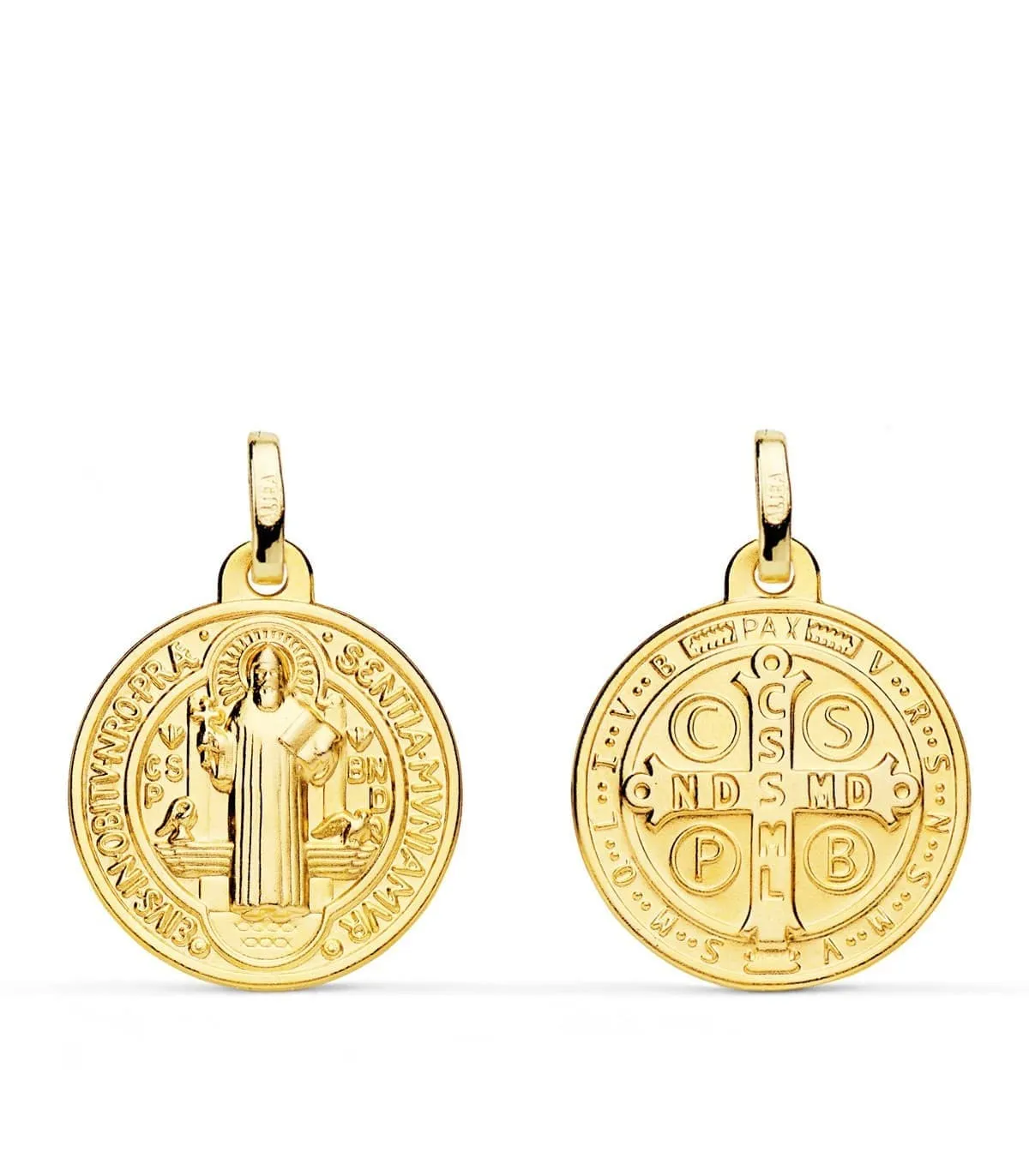 Médaille Saint Benoit Or 18K 18mm