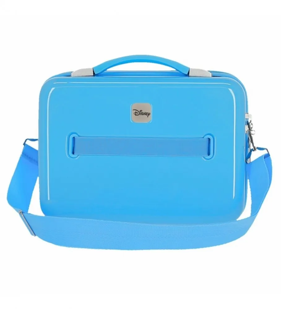NECESER ABS MICKEY GOOD VIBES ONLY ADAPTABLE AZUL CLARO 29X21X15CM