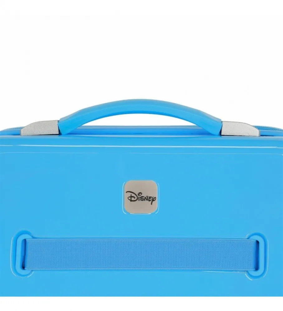 NECESER ABS MICKEY GOOD VIBES ONLY ADAPTABLE AZUL CLARO 29X21X15CM