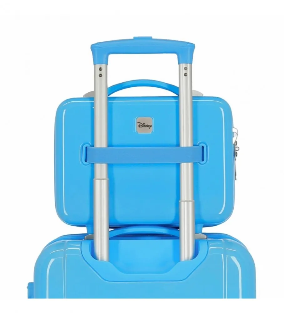 NECESER ABS MICKEY GOOD VIBES ONLY ADAPTABLE AZUL CLARO 29X21X15CM