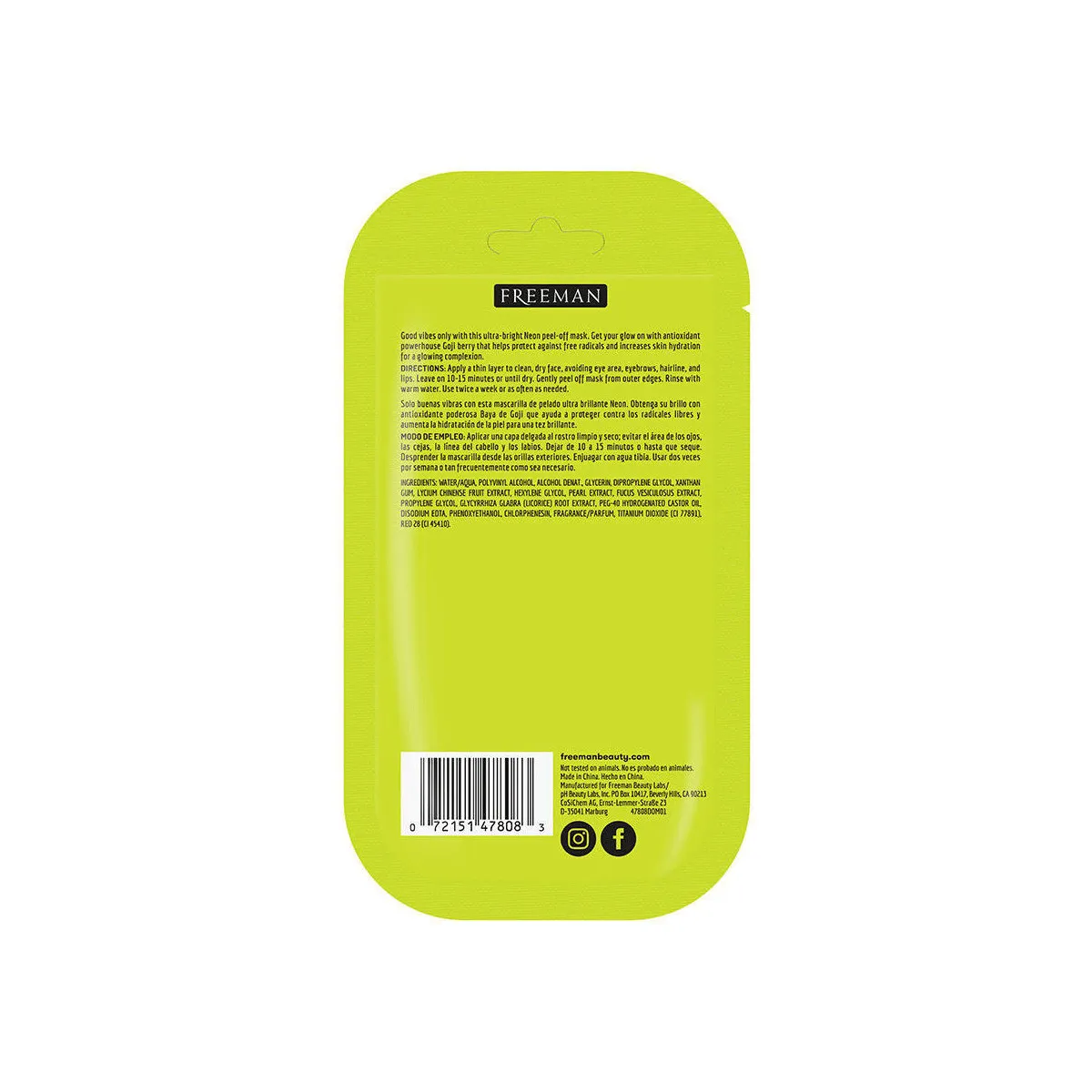 NEON VIBES PEELOFF MASK GET LIT