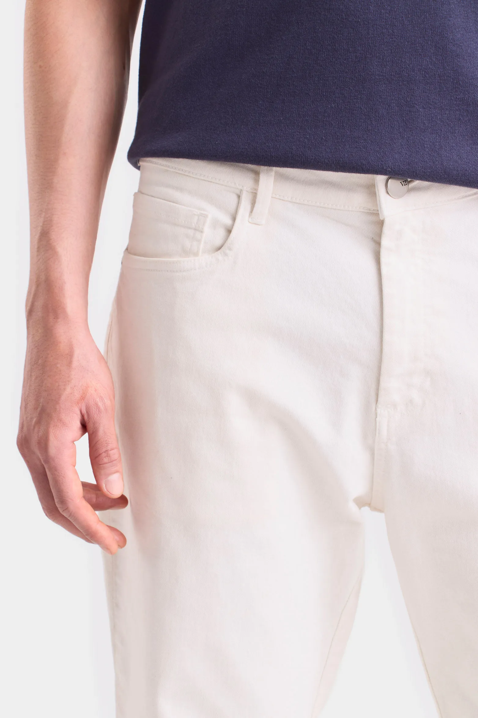 Pantalón en drill para hombre semi fitted