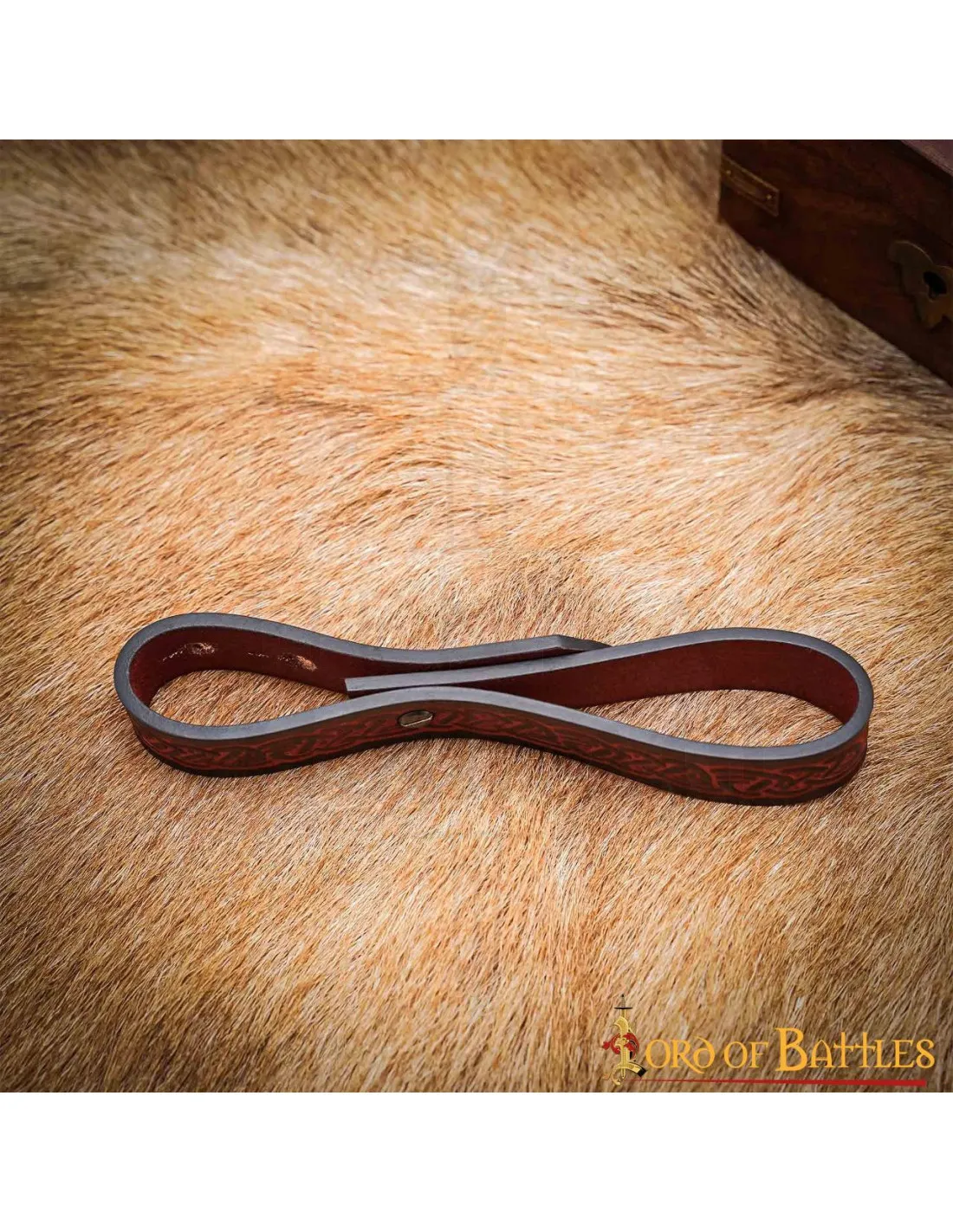 PULSERA NUDOS CELTAS AJUSTABLE  GRANATE