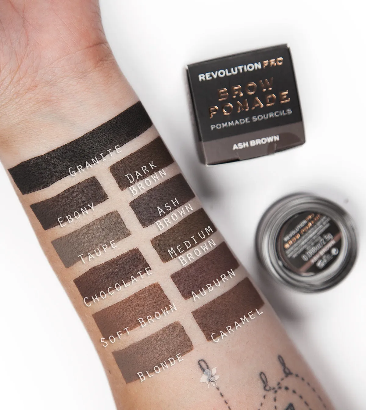 REVOLUTION PRO  POMADA PARA CEJAS  ASH BROWN