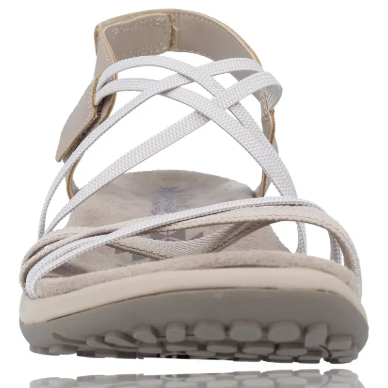 SANDALIAS DEPORTIVAS MUJER DE SKECHERS REGGAE SLIM 163112  CALZADOS VESGA