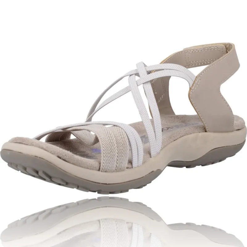 SANDALIAS DEPORTIVAS MUJER DE SKECHERS REGGAE SLIM 163112  CALZADOS VESGA