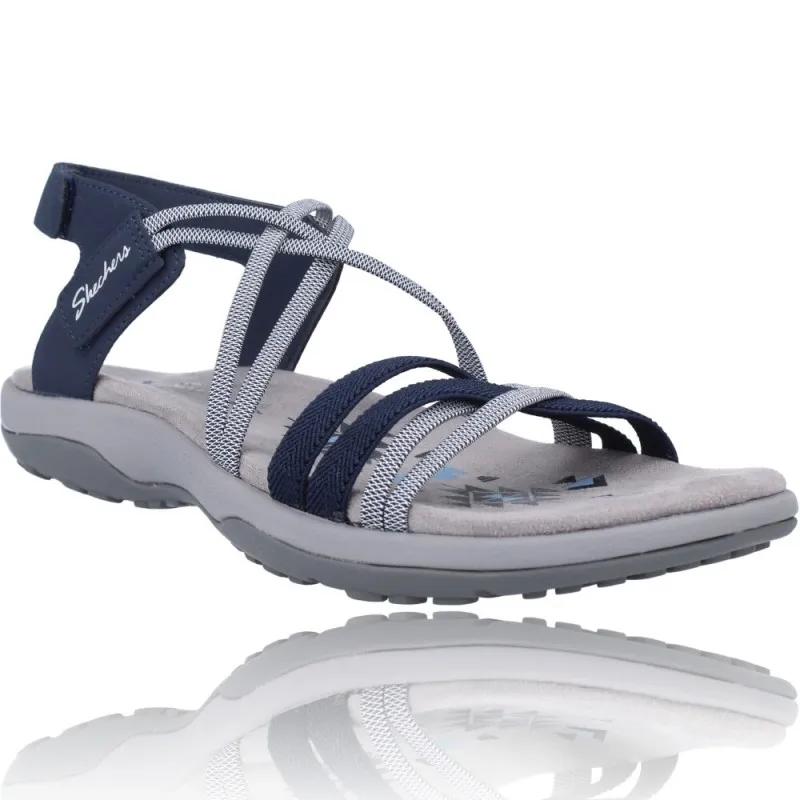 SANDALIAS DEPORTIVAS MUJER DE SKECHERS REGGAE SLIM 163112  CALZADOS VESGA
