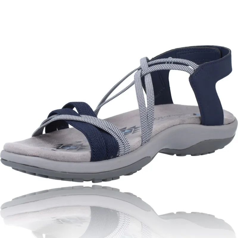 SANDALIAS DEPORTIVAS MUJER DE SKECHERS REGGAE SLIM 163112  CALZADOS VESGA