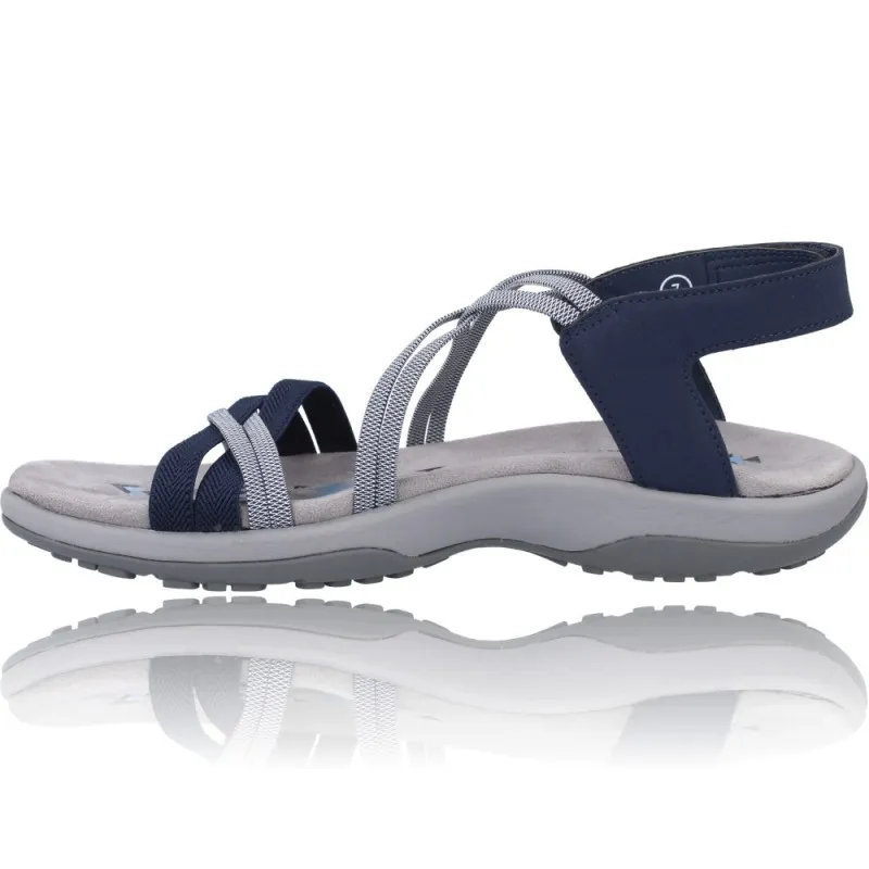 SANDALIAS DEPORTIVAS MUJER DE SKECHERS REGGAE SLIM 163112  CALZADOS VESGA